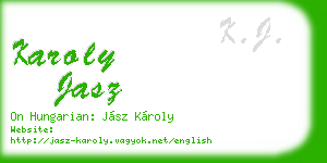 karoly jasz business card