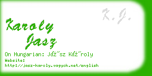 karoly jasz business card